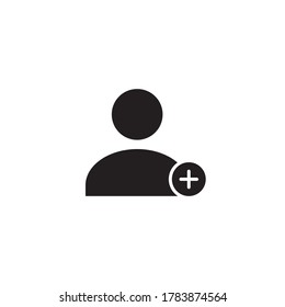 Add User Icon Vector in Trendy Style Isolated on White Background