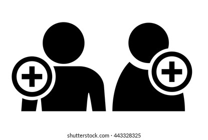 Add user icons on white background