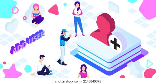 Icono de diseño isométrico de usuario. Ilustración web de vectores. 3.ª colorida concepción
