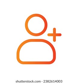 Logo für das Farbverlauf-Symbol der Benutzerzeile für Website, Anwendung, Druck, Dokument, Plakatdesign usw. hinzufügen, geeignet für Webdesign,Logo,App