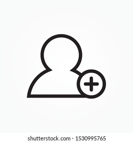 add user line icon design vector illustration