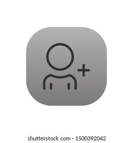 Add User  - Line Vector Icon