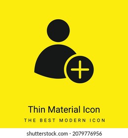 Añadir al usuario un icono de material amarillo brillante mínimo