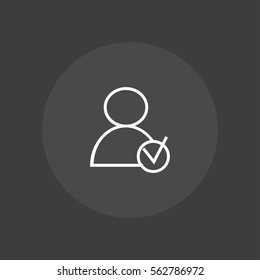 add user outline icon illustration, can be used for web and mobile design.