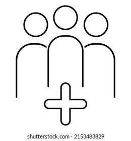 Fügen Sie das Benutzerkontursymbol auf weißem Hintergrund hinzu.