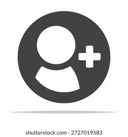 Añadir perfil de usuario icono de avatar Vector transparente aislado