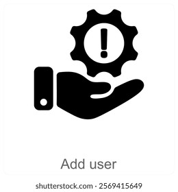 Add User and profile icon concept