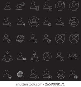 Add user profile icon, Add new user icon, Add user icon set, Person profile avatar with plus