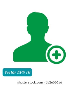 Add user sign icon. Add friend symbol
