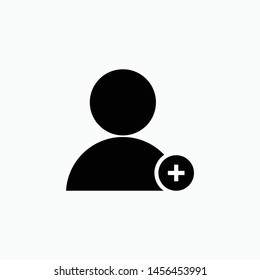add user sign icon vector isolated