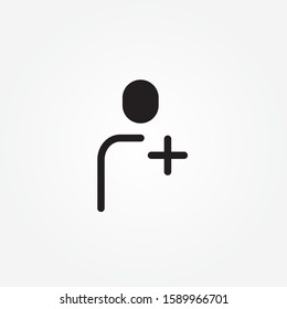 add user sign line icon design