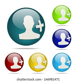 Add user Sphere button / icon