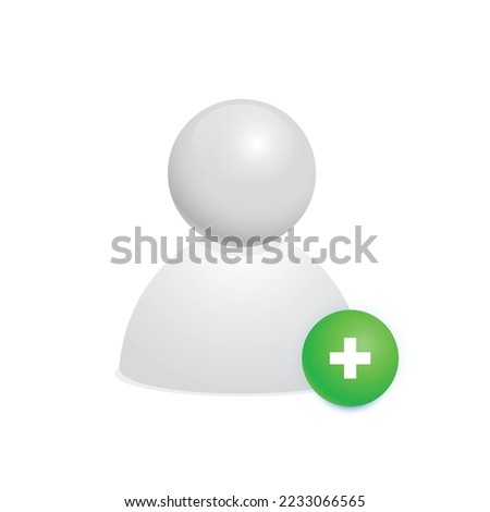 Add user UI design. Add user from the group chat or app. Vector illustration.