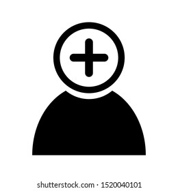 Add User vector Icon. New Profile illustration symbol. avatar sign or logo.