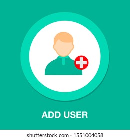 Add Users Icon - Network Add Users Isolated, New Users Illustration - Vector Profile User