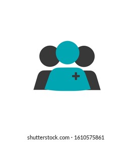 Add Users icon vector. Concept medicine users. One of group. Stock vector illustration isolated on white background.