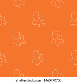 Add users pattern vector orange for any web design best
