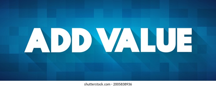 Add Value text quote, concept background