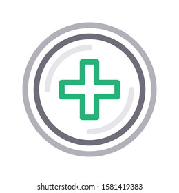 add vector color line icon 