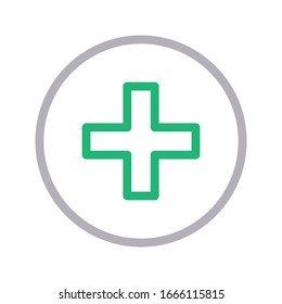 agregar icono de línea de color vectorial 