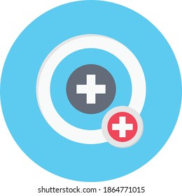 add vector flat color icon