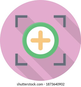 add vector flat color icon