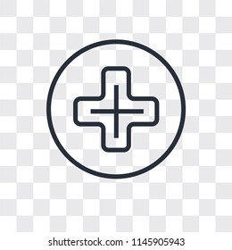 Add vector icon isolated on transparent background, Add logo concept