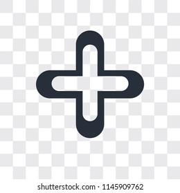 Add vector icon isolated on transparent background, Add logo concept