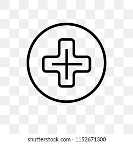 Add vector icon isolated on transparent background, Add logo concept
