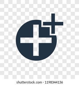Add vector icon isolated on transparent background, Add transparency logo concept