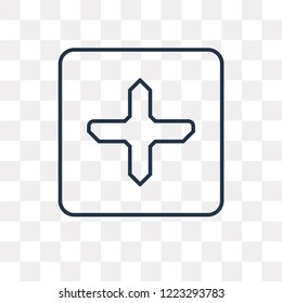 Add vector outline icon isolated on transparent background, high quality linear Add transparency concept can be used web and mobile