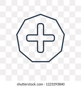 Add vector outline icon isolated on transparent background, high quality linear Add transparency concept can be used web and mobile