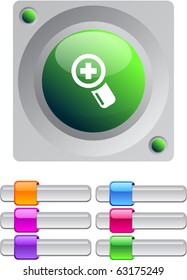 Add vibrant round button with additional buttons.