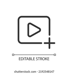 Fügen Sie Bilddatei Pixel perfekt linearen i Symbol hinzu. Importieren Sie visuelle Inhalte. Mediendatei hochladen. GUI, UX Design. Umrissene Benutzeroberfläche für App und Web. Bearbeitbarer Strich. Arithmetik verwendet