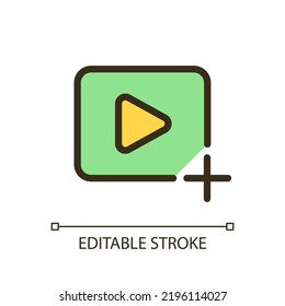 Fügen Sie Bilddatei Pixel perfekt RGB Farbe ui Symbol. Importieren Sie visuelle Inhalte. Einfaches Fülllinienelement. GUI, UX Design für mobile App. Vektor-Piktogramm einzeln. Bearbeitbarer Strich. Arithmetik verwendet