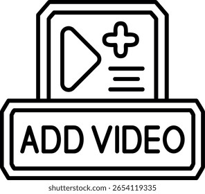 Adicionar Design de Ícone de Estilo Preenchido de Vídeo