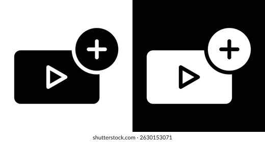 Video Añadir concepto de icono, Ilustración vectorial