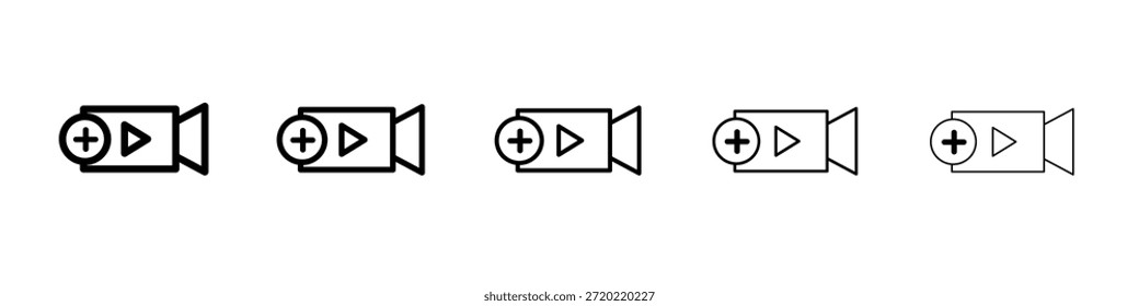 Video Agregar diseño de ícono, logotipo, App, interfaz de usuario. Ilustración vectorial, EPS