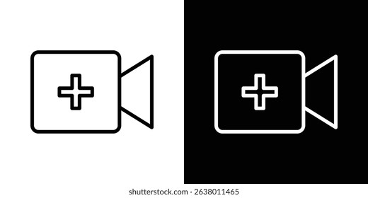 Add video icon Graphic vector set for ui design