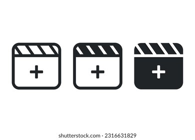 Add video icon. Vector illustration