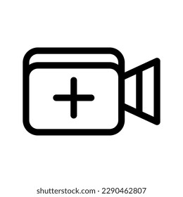 Add Video Icon Vector Symbol Design Illustration