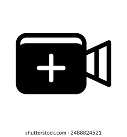 Add Video Icon Vector Symbol Design Illustration