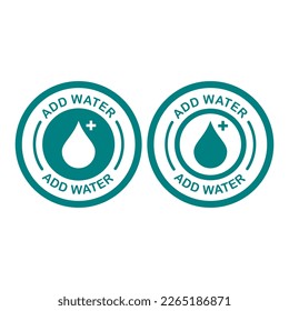 Add water logo vector badge. Suitable for product label and information