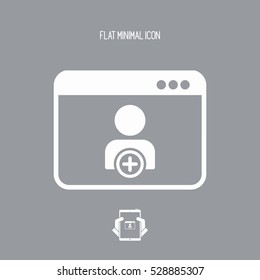 Add web contact - flat icon