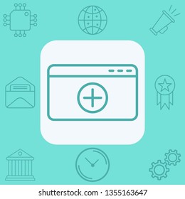 Add web page vector icon sign symbol