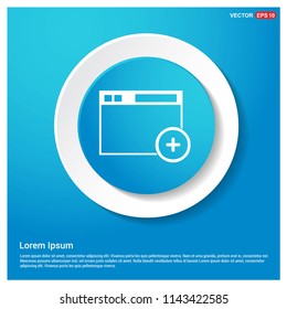 Add Widget icon Abstract Blue Web Sticker Button - vector icon