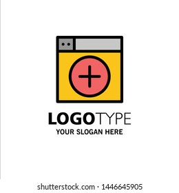 Add, Window, New, Graphics, App Business Logo Template. Flat Color