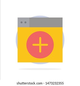 Add, Window, New, Graphics, App Abstract Circle Background Flat color Icon