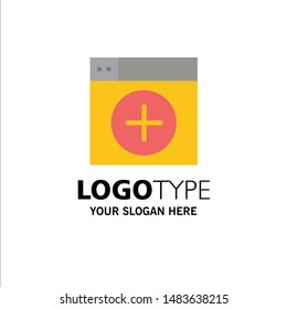 Add, Window, New, Graphics, App Business Logo Template. Flat Color