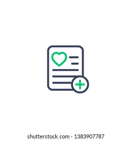 add to wish list vector line icon